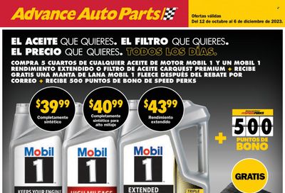 Advance Auto Parts Weekly Ad Flyer Specials October 12 to December 6, 2023