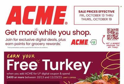 ACME (DE, NJ, NY, PA) Weekly Ad Flyer Specials October 13 to October 19, 2023