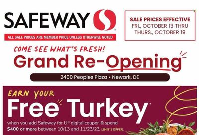 Safeway (DE) Weekly Ad Flyer Specials October 13 to October 19, 2023