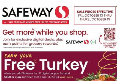 Safeway (MD) Weekly Ad Flyer Specials October 13 to October 19, 2023