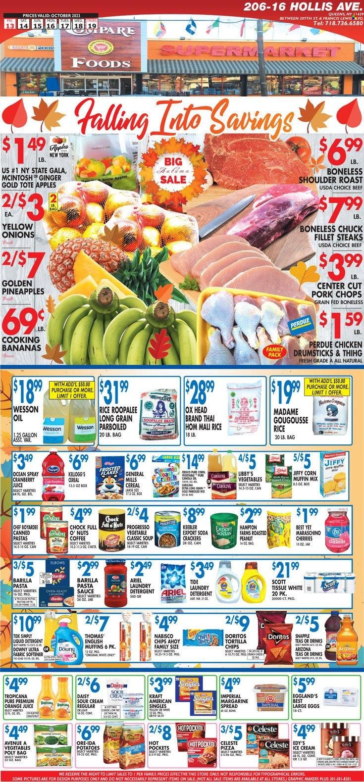 Compare Foods (NY) Weekly Ad Flyer Specials October 13 to October 19, 2023