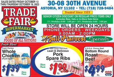 Trade Fair Supermarket (NY) Weekly Ad Flyer Specials October 13 to October 19, 2023