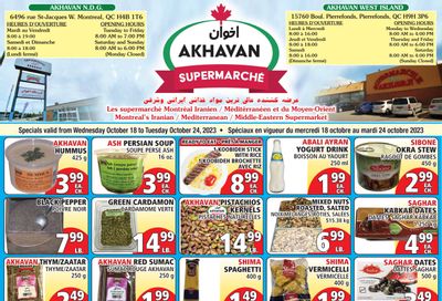 Akhavan Supermarche Flyer October 18 to 24
