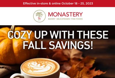 Monastery Bakery Flyer October 18 to 25