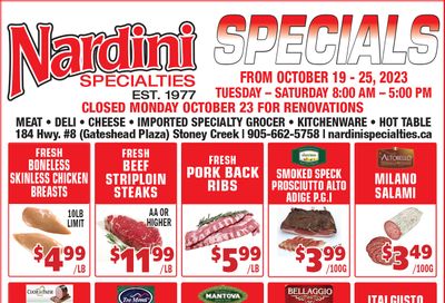 Nardini Specialties Flyer October 19 to 25