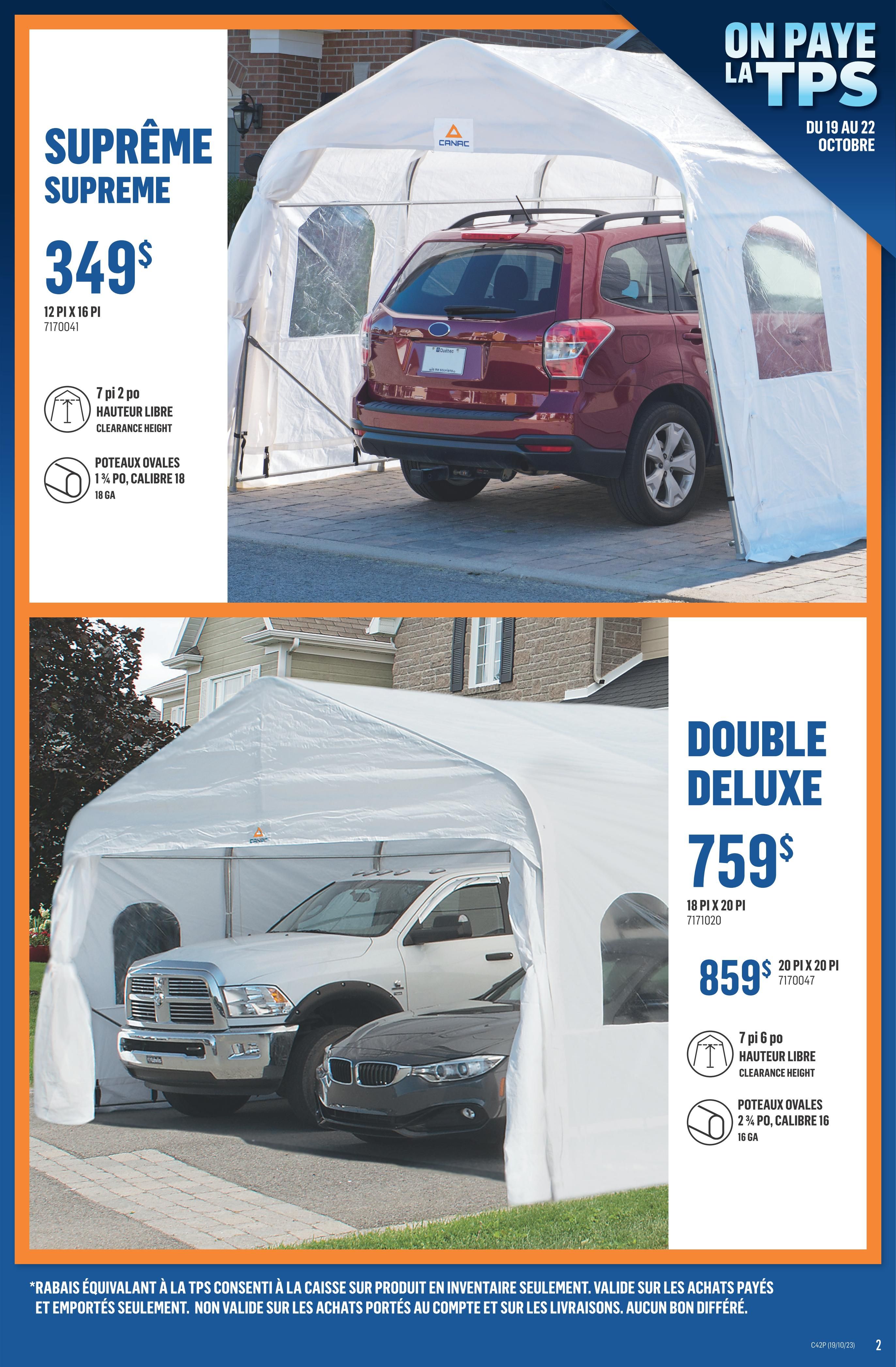 Canac Flyer October 19 to 22