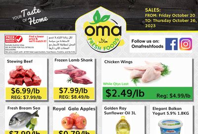 Oma Fresh Foods Flyer October 20 to 26