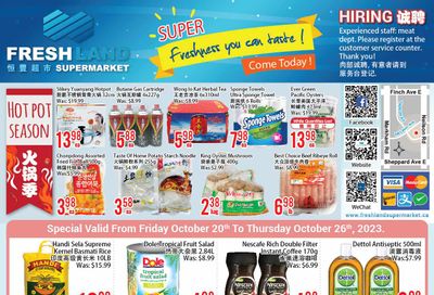 FreshLand Supermarket Flyer October 20 to 26