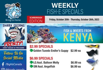 Big Al's (Scarborough) Weekly Specials October 20 to 26