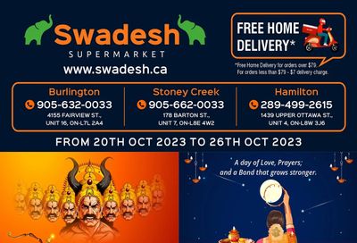 Swadesh Supermarket Flyer October 20 to 26