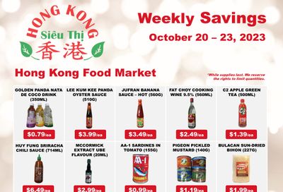 Hong Kong Food Market Flyer October 20 to 23