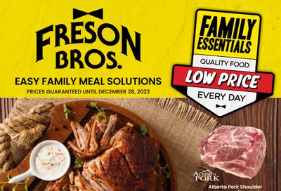 Freson Bros. Family Essentials Flyer October 27 to December 28