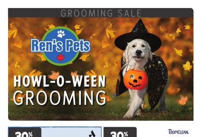 Ren's Pets Howl-O-Ween Grooming Flyer October 23 to November 5
