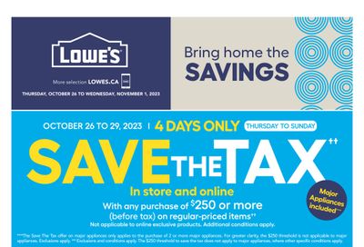 Lowe's (ON) Flyer October 26 to November 1