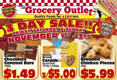 The Grocery Outlet 3-Day Sale Flyer November 1 to 3