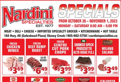 Nardini Specialties Flyer October 26 to November 1