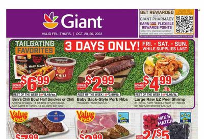 Giant Food (DE, MD, VA) Weekly Ad Flyer Specials October 20 to October 26, 2023