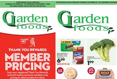 Garden Foods Flyer October 26 to November 1