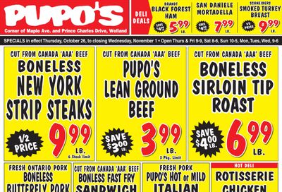 Pupo's Food Market Flyer October 26 to November 1