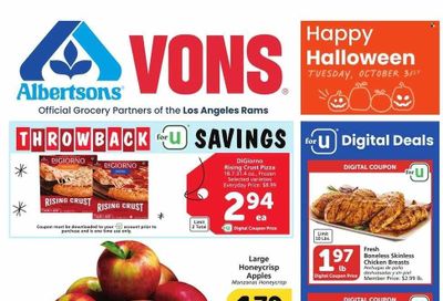 Vons (CA) Weekly Ad Flyer Specials October 25 to October 31, 2023