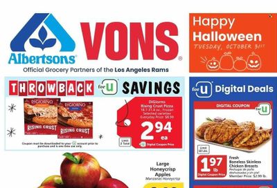 Vons (CA) Weekly Ad Flyer Specials October 25 to October 31, 2023