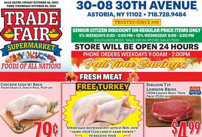 Trade Fair Supermarket (NY) Weekly Ad Flyer Specials October 20 to October 26, 2023