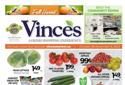 Vince's Market Flyer October 26 to November 8