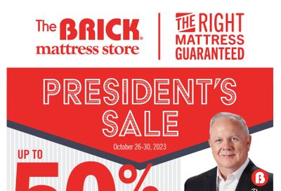The Brick Mattress Store Flyer October 26 to 30