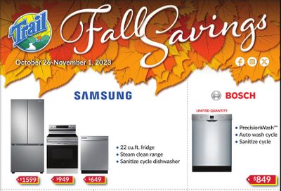 Trail Appliances (AB & SK) Flyer October 26 to November 1