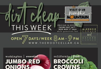 The Root Cellar Flyer October 26 to November 1