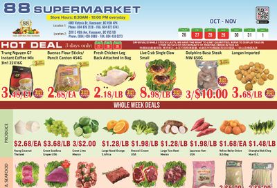 88 Supermarket Flyer October 26 to November 1