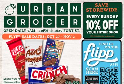 Urban Grocer Flyer October 27 to November 2