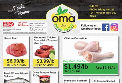 Oma Fresh Foods Flyer October 27 to November 2