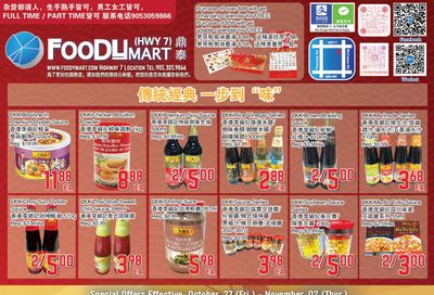 FoodyMart (HWY7) Flyer October 27 to November 2