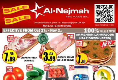 Alnejmah Fine Foods Inc. Flyer October 27 to November 2