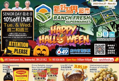 Ranch Fresh Supermarket Flyer October 27 to November 2