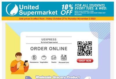 United Supermarket Flyer October 27 to November 2