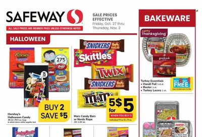 Safeway (MD, VA) Weekly Ad Flyer Specials October 27 to November 2, 2023