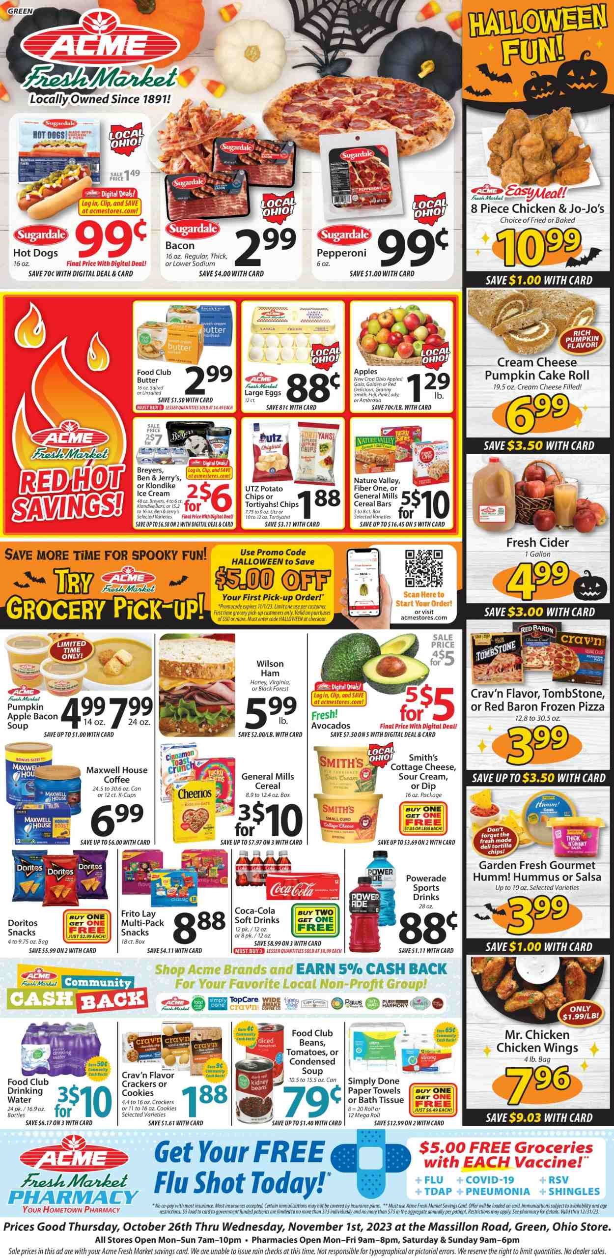 ACME Fresh Market (OH) Weekly Ad Flyer Specials October 26 to November 1, 2023