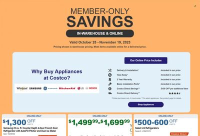 Costco Weekly Ad Flyer Specials October 25 to November 19, 2023