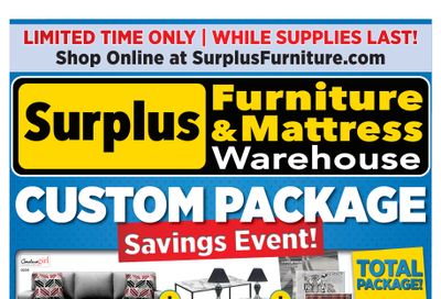 Surplus Furniture & Mattress Warehouse (Winnipeg, Brandon) Flyer October 30 to November 19