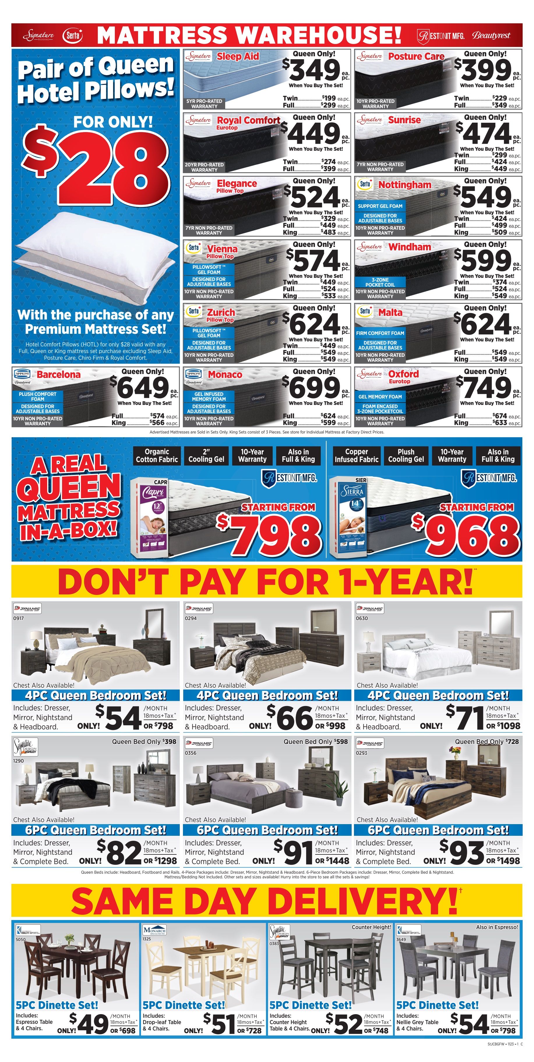 Surplus Furniture & Mattress Warehouse (St. John's, Corner Brook, Grand Falls Windsor) Flyer October 30 to November 19
