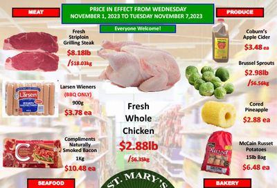 St. Mary's Supermarket Flyer November 1 to 7