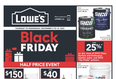 Lowe's (West) Flyer November 2 to 15