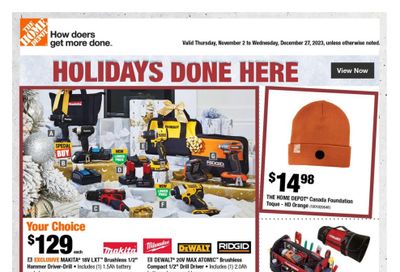 Home Depot Holidays Flyer November 2 to December 27