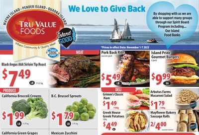 Tru Value Foods Flyer November 1 to 7