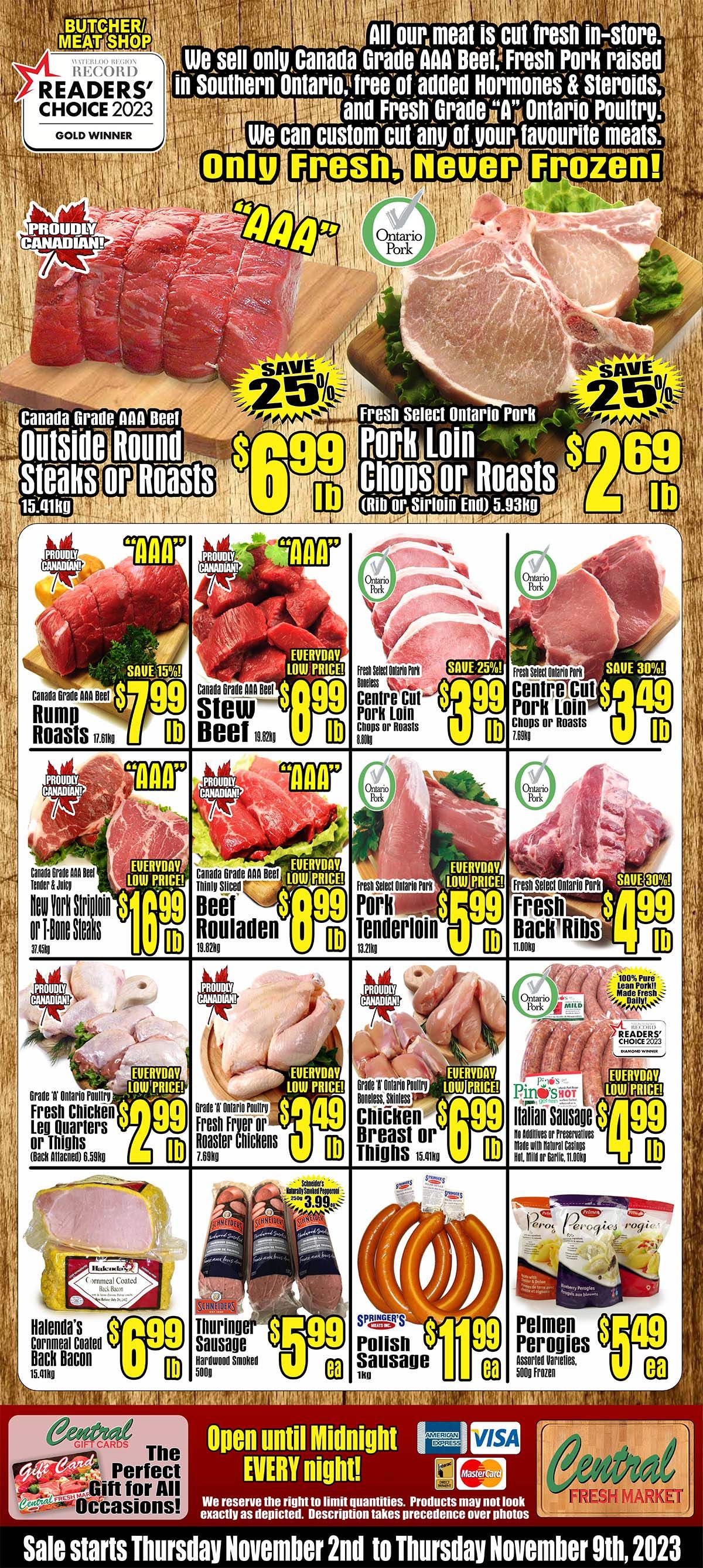 Central Fresh Market Flyer November 2 to 9