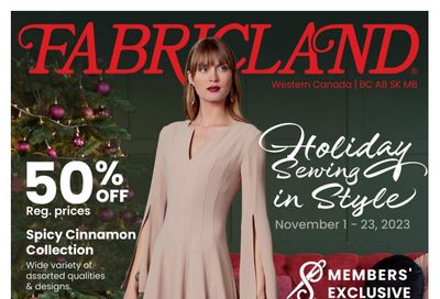 Fabricland (West) Flyer November 1 to 23