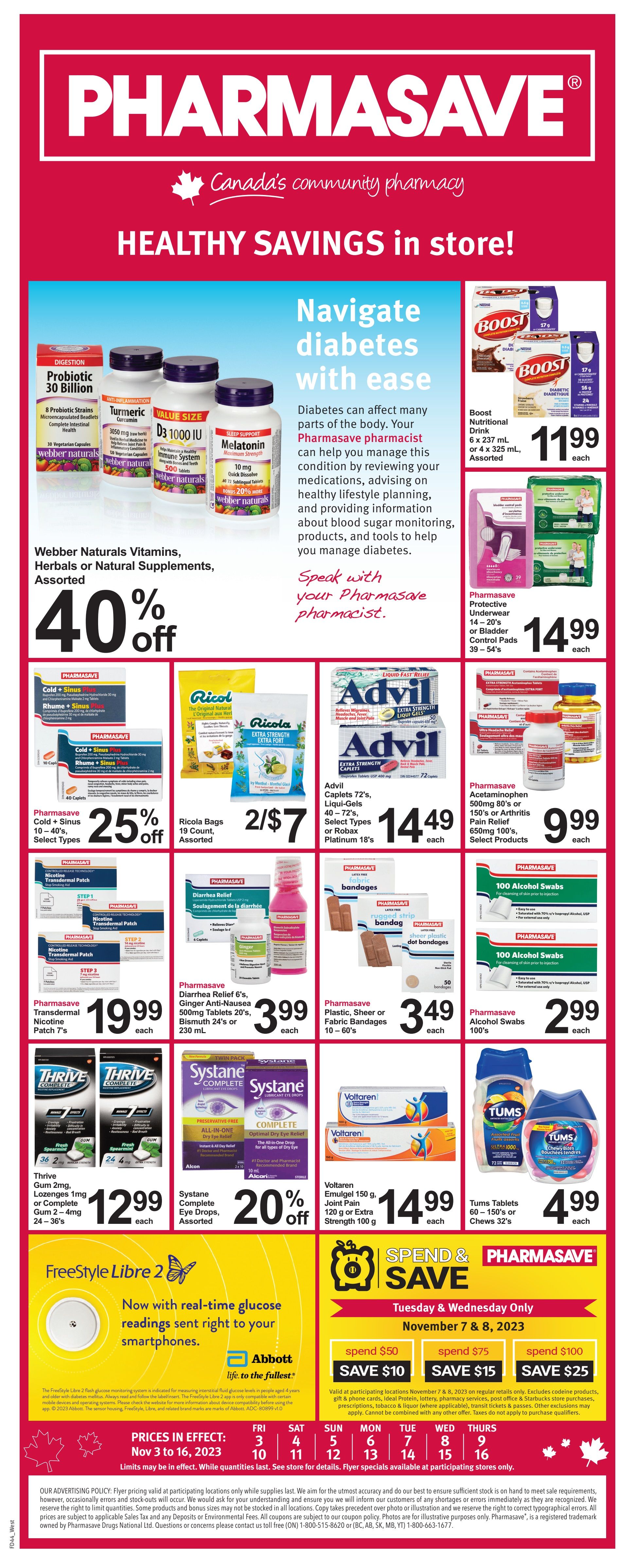 Pharmasave (West) Flyer November 3 to 16