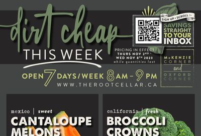 The Root Cellar Flyer November 2 to 8